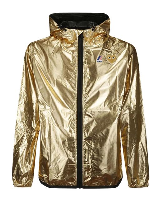 COMME DES GARÇONS PLAY X K-way Heart フーデッドジャケット Metallic