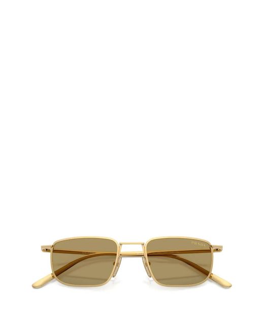 Prada Metallic Rectangle-Frame Sunglasses for men
