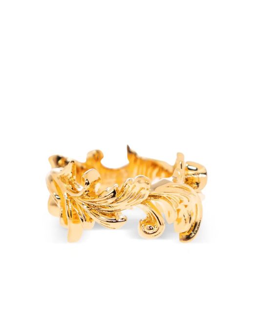 Versace Ornate Goudkleurige Ring in het Metallic