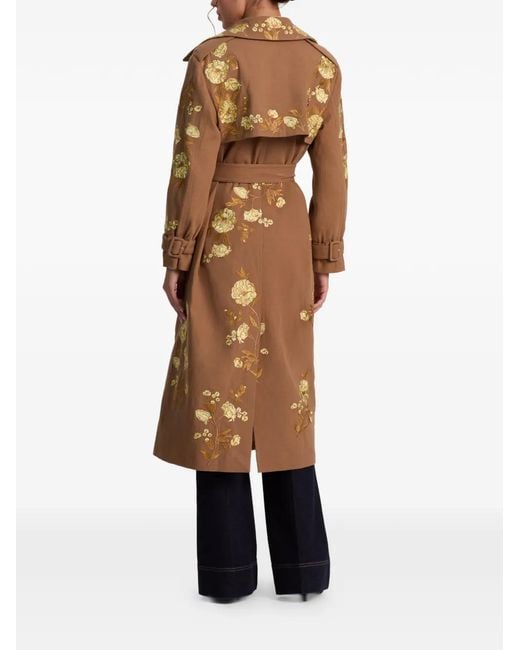 Trench Nevada À Fleurs Brodées Alice + Olivia en coloris Brown