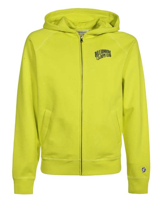 BBCICECREAM Yellow Logo-Print Zip-Up Hoodie