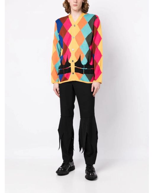 Comme des Garçons Red Wool Cardigan for men