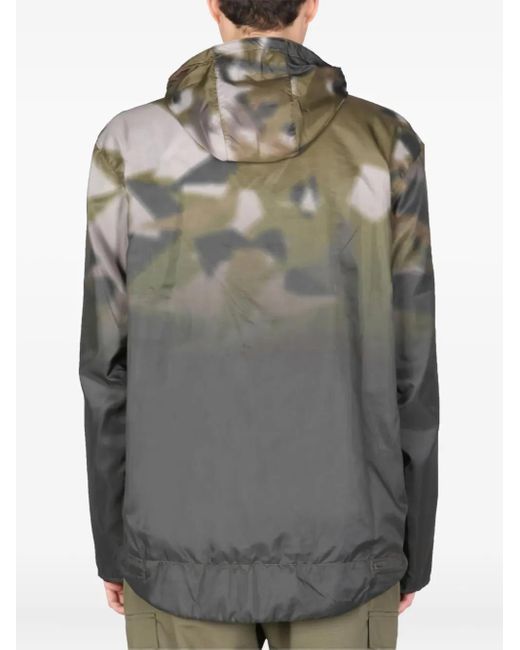 ArkAir Gray Camouflage-Print Half-Zip Jacket for men