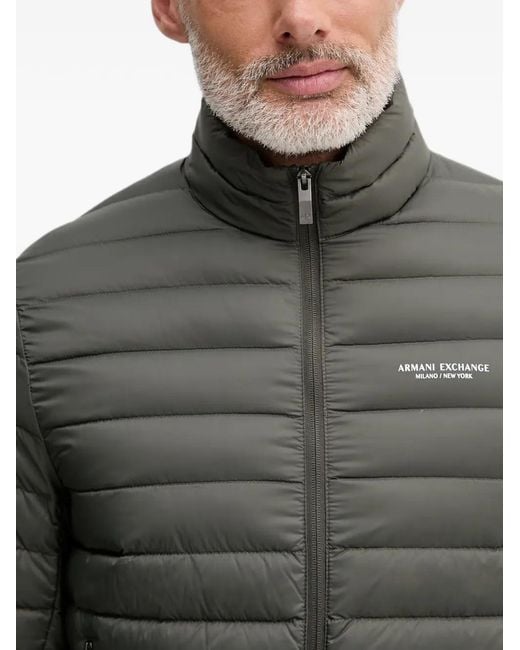 ARMANI EXCHANGE Gray Quilted Jacket for men