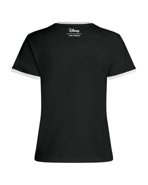 X Disney T-Shirt Petite di Karl Lagerfeld in Black
