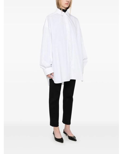 Wardrobe NYC White Cotton Shirt Dress