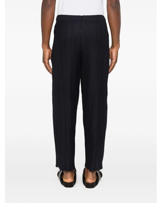 GONGDID DESIGN Blue Pleated Tapered Trousers for men