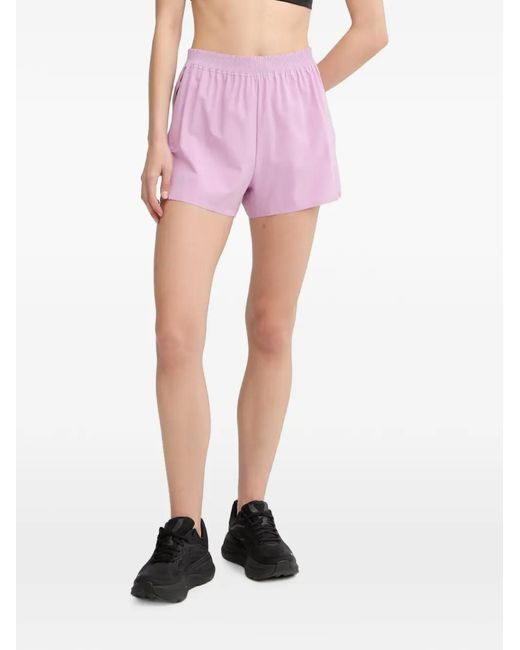 On Shoes Pink Short Imprimé À Taille Élastiquée