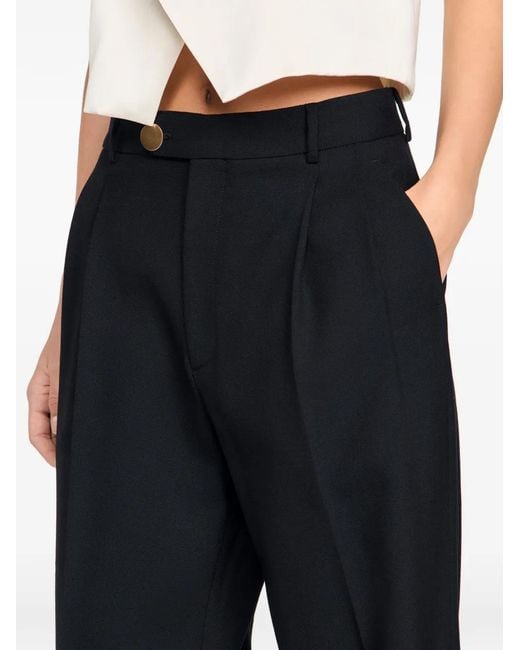 Sandro Geplooide Pantalon in het Black