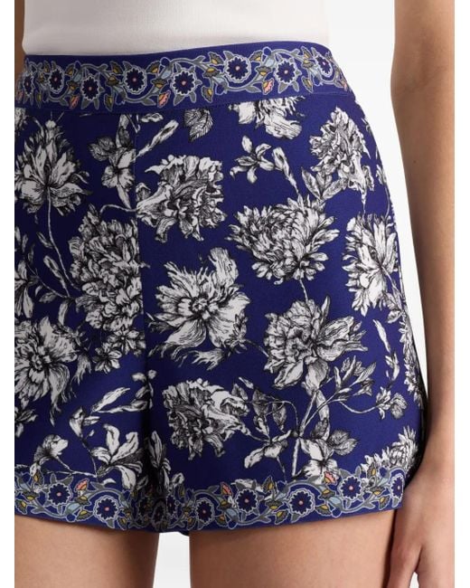 Short Hera À Fleurs Alice + Olivia en coloris Blue