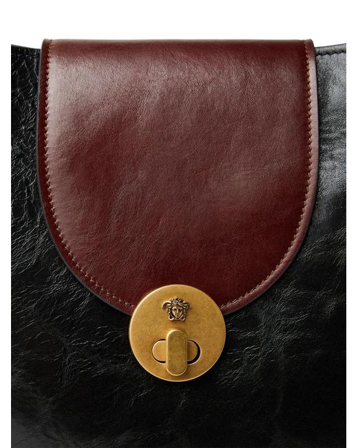 Versace Black Vivian Leather Shoulder Bag