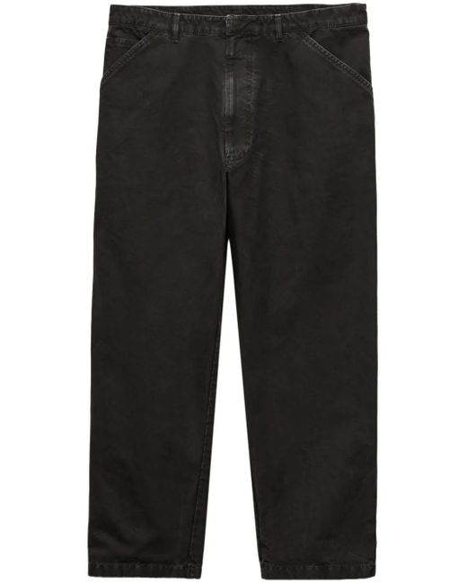 Prada Chino Met Triangel Logo in het Black voor heren