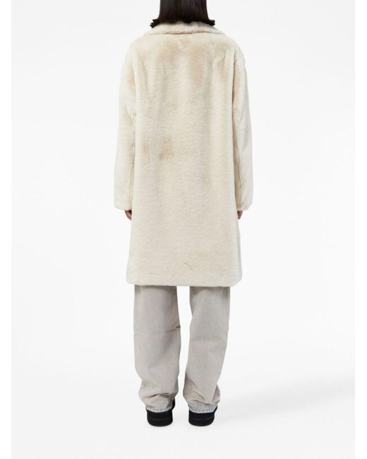 Manteau mi-long en fourrure artificielle Apparis en coloris White