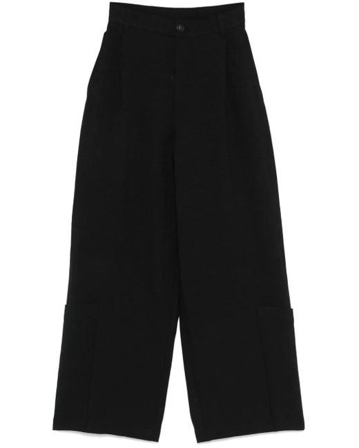 Y-3 Black Wide-Leg Trousers