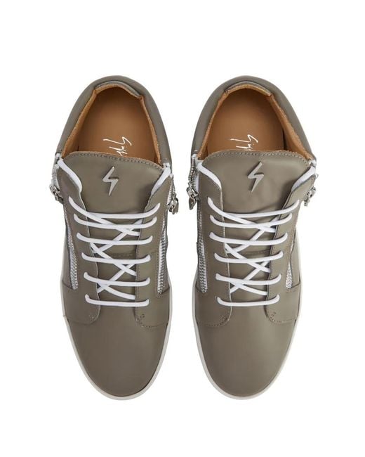 メンズ Giuseppe Zanotti Frankie レザーハイカットスニーカー Brown