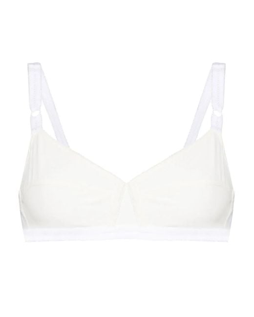 N°21 White Scalloped-Edges Bra
