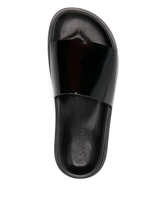 Saint Laurent White Nichols Slides