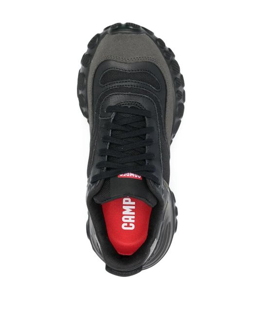 Camper Black Colour-Block Panelled Leather Sneakers