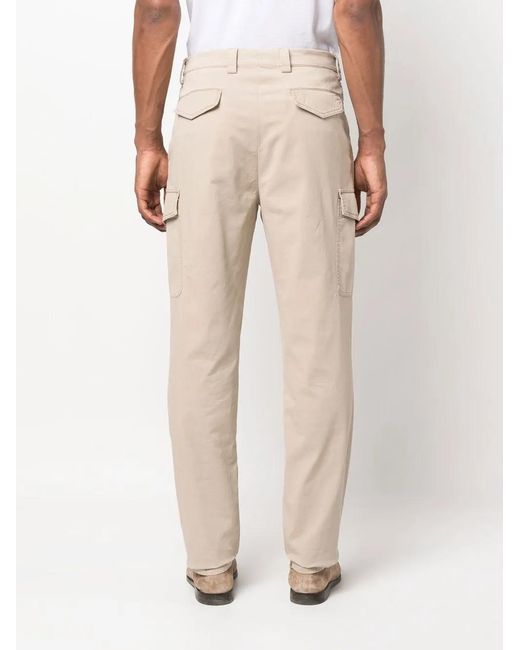 Brunello Cucinelli Natural Strech-Cotton Dyed Trousers for men