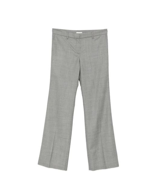 Magda Butrym Gray Straight-Leg Tailored Trousers