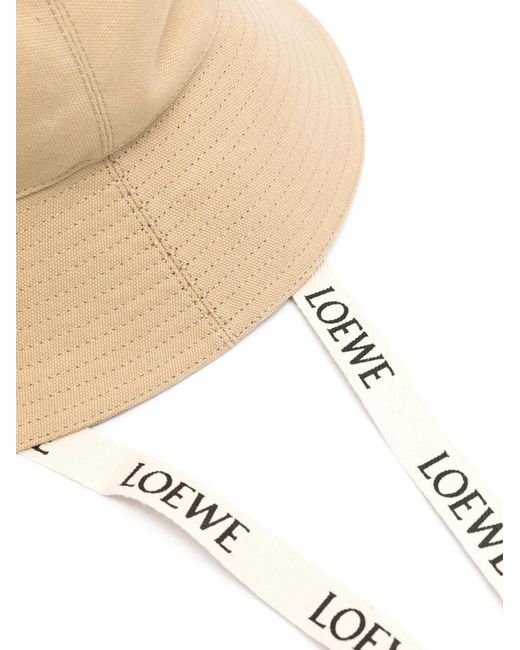 Loewe Natural Logo-Patch Canvas Hat
