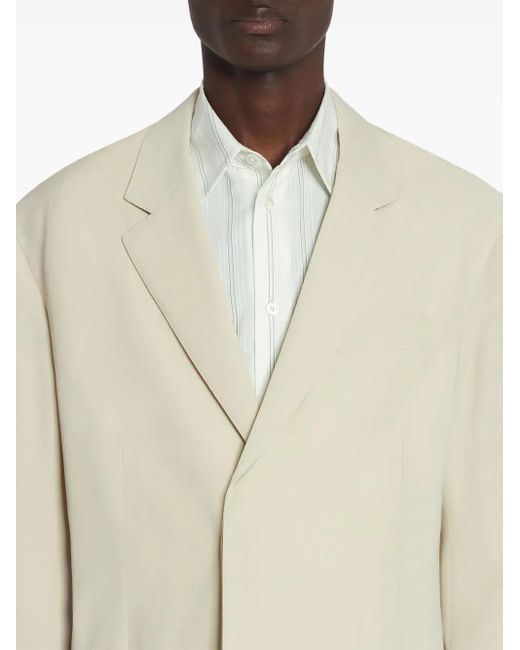Lanvin White Single-Breasted Blazer for men