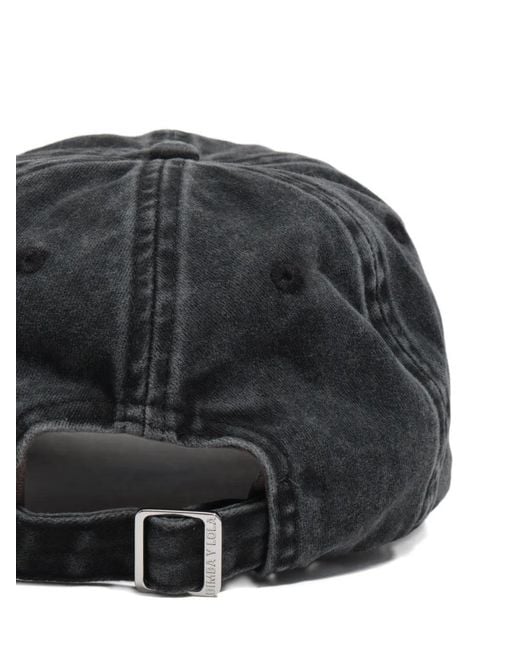 Bimba Y Lola Black Washed Palm Tree Cotton Cap