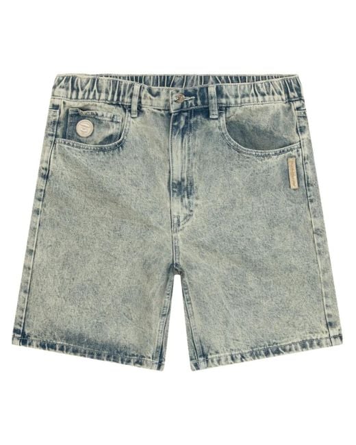 Aape By A Bathing Ape Blue Logo-Patch Shorts for men