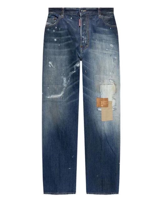 DSquared² Jeans Met Vervaagd Patchwork in het Blue voor heren