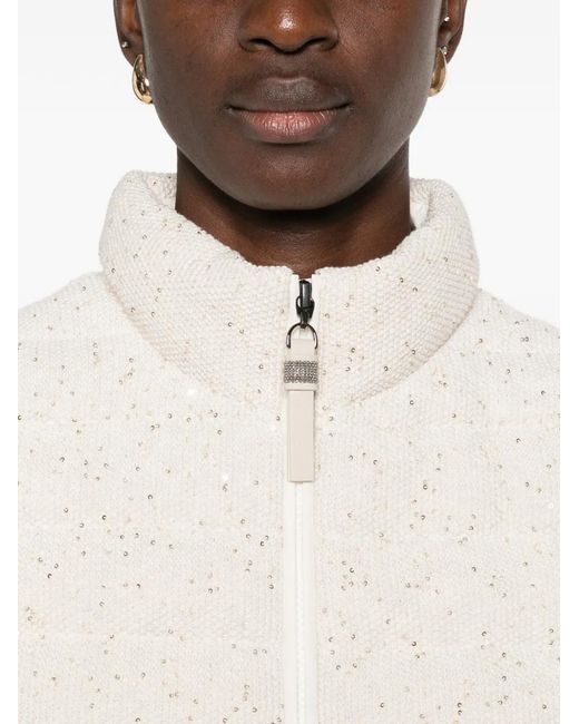 Brunello Cucinelli Natural Cotton Down Vest