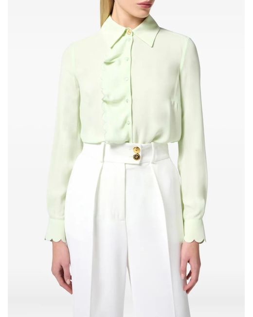 Elisabetta Franchi ラッフルディテール シャツ White