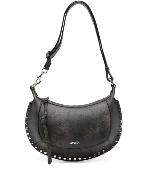Isabel Marant Gray Oskan Moon Schultertasche Mit Nieten