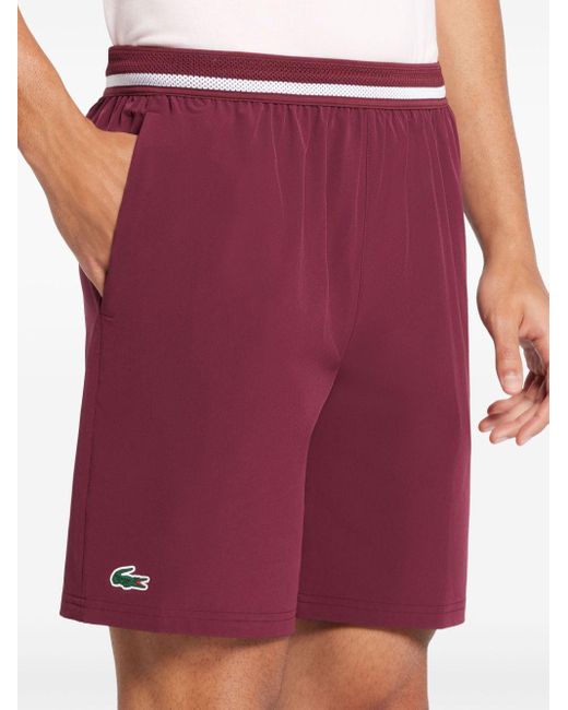 Lacoste Embroidered Running Track Shorts for men