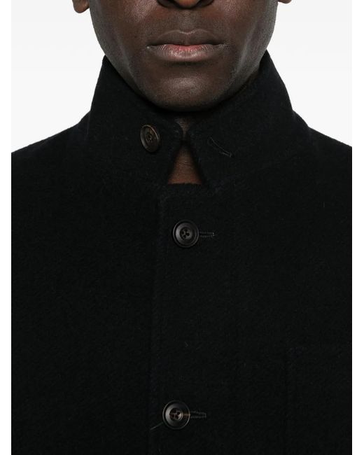 Corneliani Black Pocket Button Jacket for men
