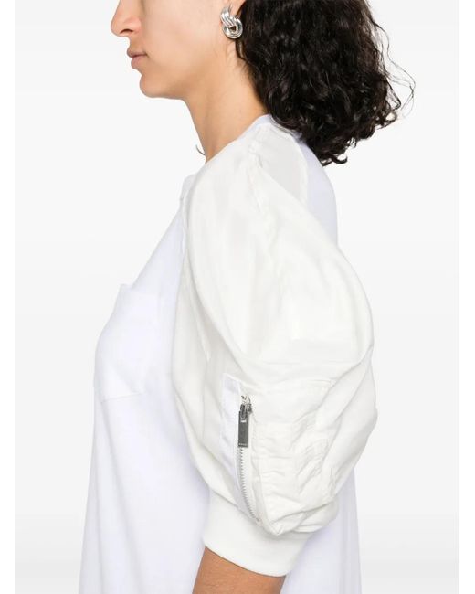Sacai White Poplin Midi Dress