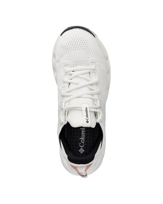 Columbia White Terrastride Mesh-Panel Logo-Print Sneakers