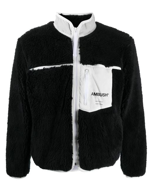 Ambush Black Logo-print Fleece Jacket