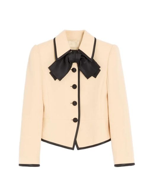 Valentino Garavani Natural Wool Crepe Jacket