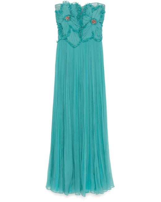 Costarellos Green Adamaris Gown