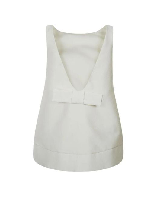 Vivetta White Bow Mini Dress