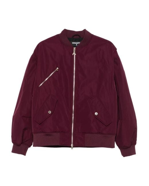 Patrizia Pepe Purple Zip-Up Bomber Jacket