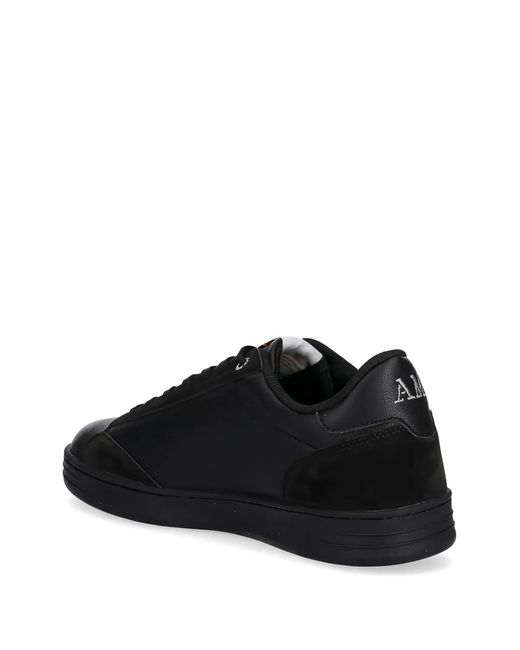 Aeronautica Militare Black Lace-Up Suede Sneakers for men