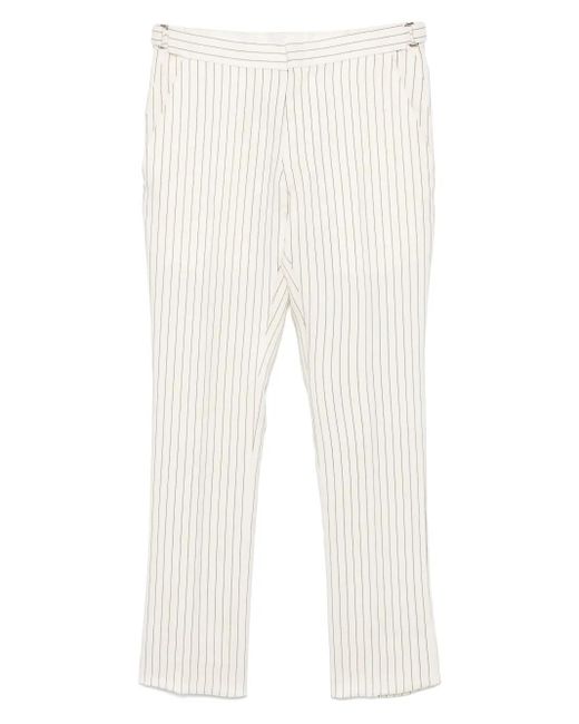 Tom Ford White Striped Trousers for men