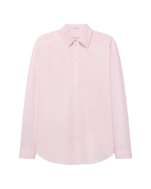 Another Tomorrow Pink Pleat-Back Shirt