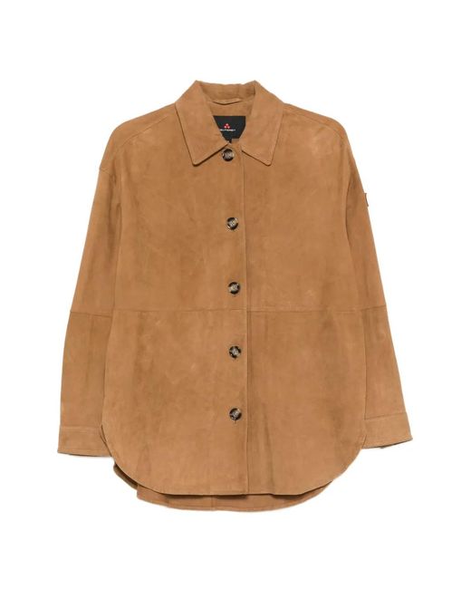 Peuterey Brown Lya Leather Overshirt