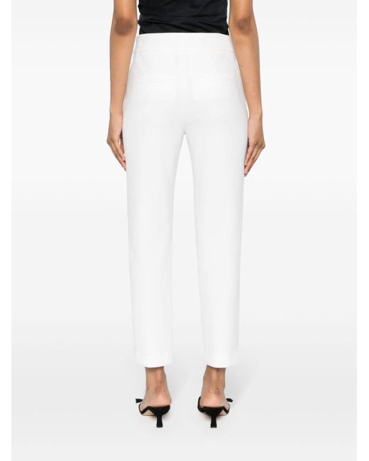 Veronica Beard Renzo Slim-fit Cropped Trousers White