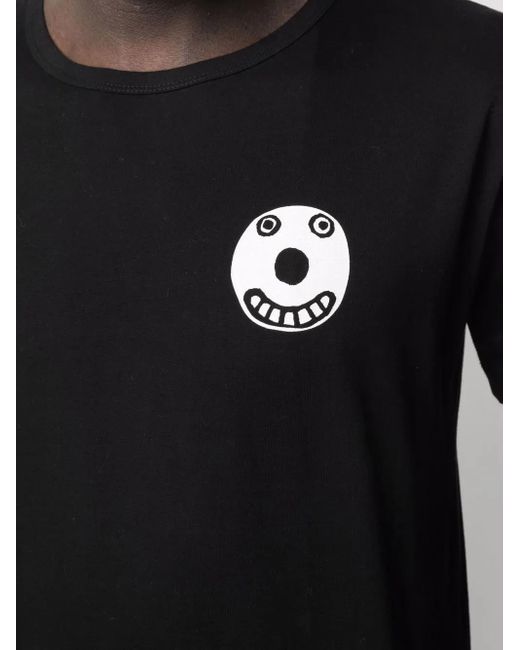10 Corso Como Black Smile-Print T-Shirt for men