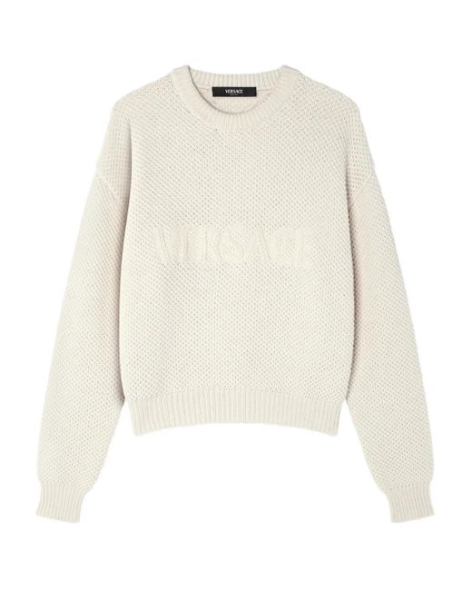 Pull À Logo Versace en coloris White