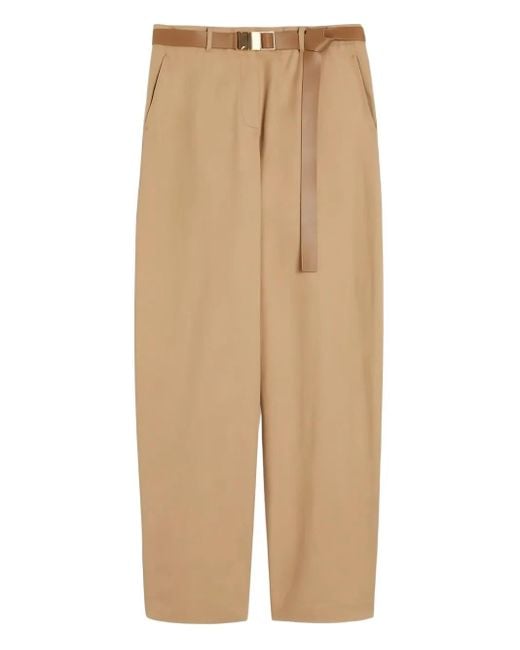 Max Mara ベルテッド パンツ Natural