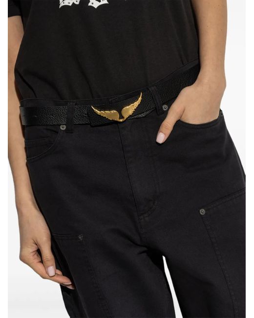 Zadig & Voltaire White Rock Reversible Leather Belt